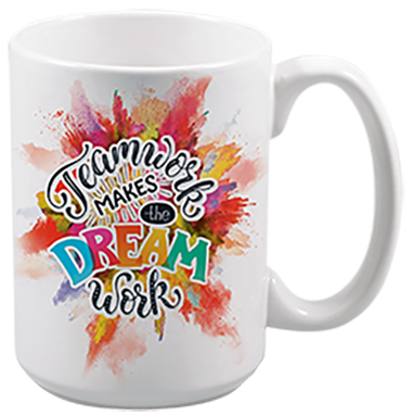15oz White Ceramic Mug